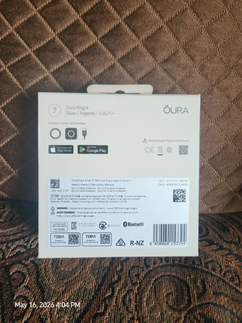 Oura Ring Gen 4 SIZE 7 - BRAND NEW + 8 pack Smart Ring Cover - BRAND NEW